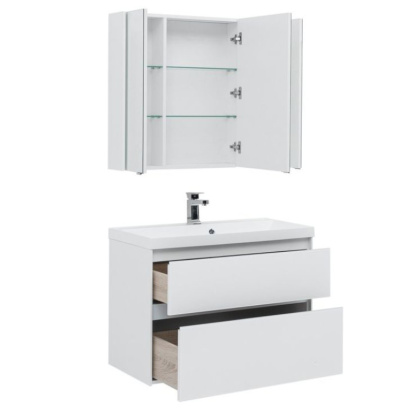 Мебель для ванной Aquanet Гласс 90 белый