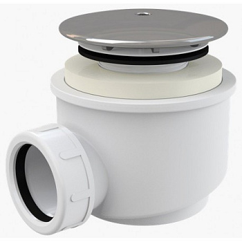 Сифон для душевого поддона, хром