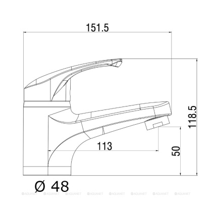 Смеситель для раковины OneLife P01-021cr полимерный Смеситель для раковины OneLife P01-021cr полимерный