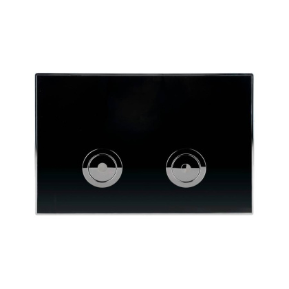 Клавиша смыва для пневматической инсталляции Point Венера, черный/хром, PN44071BC