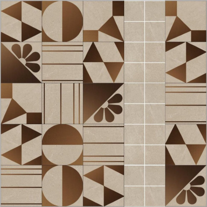 Декор SBD030\SG1593 Матрикс бежевый светлый 20*20*8 (уп\30шт), шт