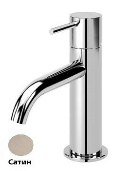 LEAF-LSM2-L-ST Смеситель для раковины однорычажный, с донным клапаном, исполнение Satinox LEAF-LSM2-L-ST Смеситель для раковины однорычажный, с донным клапаном, исполнение Satinox