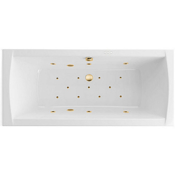 Ванна EXCELLENT Aquaria Lux 180x80 "RELAX" (золото)