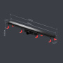 W02SC-U11-090-04BM PrimeFlow Трап для душа линейный универс затвор Tile 90см цвет черн мат