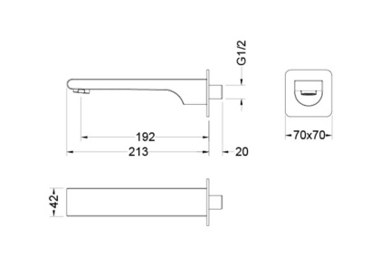 Излив для ванны 192 мм AQUATEK AQ1441CR ЛИРА Излив для ванны 192 мм AQUATEK AQ1441CR ЛИРА