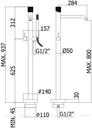 Смеситель для ванны с душем Paffoni Jo JO032CR