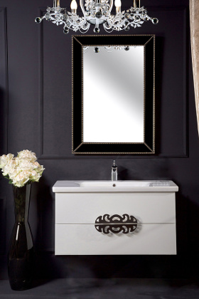 Тумба 100см*43,5 WHITE (керам.моноблок) 830-100-WH Boheme