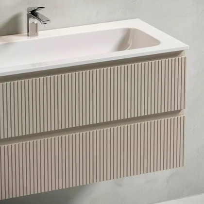 Тумба подвесная SANCOS Snob T 995х445х500, c двумя ящиками оснащенными доводчиками, Beige Soft , арт.SNT100CE