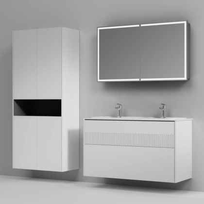 База под раковину, 2 ящика, 120 см, белый матовый M8FFUX1202WM