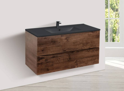 База под керамическую раковину Mia 1000 подвесная, 2 выкатных ящика soft close, R.Wood