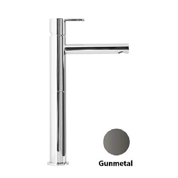 LEAF-LC1-L-GM Смеситель для накладной раковины однорычажный, с донным клапаном, исполнение Gunmetal PVD LEAF-LC1-L-GM Смеситель для накладной раковины однорычажный, с донным клапаном, исполнение Gunmetal PVD