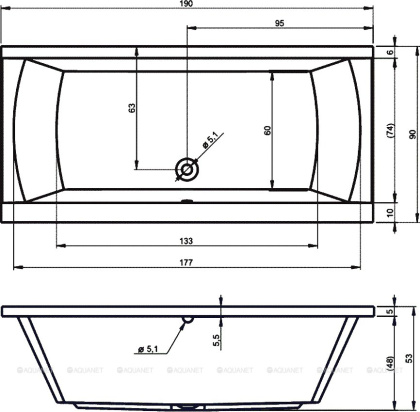 Акриловая ванна Riho Julia 190x90 Акриловая ванна Riho Julia 190x90