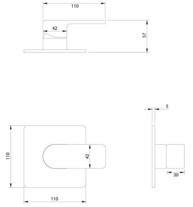 Смеситель для душа скрытого монтажа OMNIRES BARETTI BA7845CR (хром)