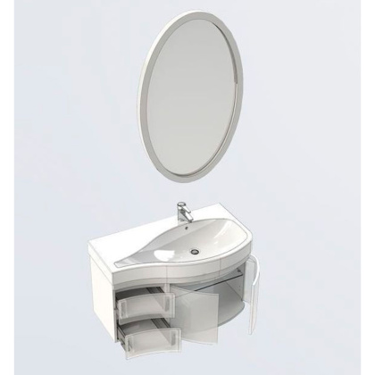 Мебель для ванной Aquanet Сопрано 95 R белый (2 дверцы 2 ящика)