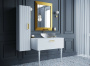 Тумба Linea 100 белая + Золото_Комплект 842-100-WG Boheme