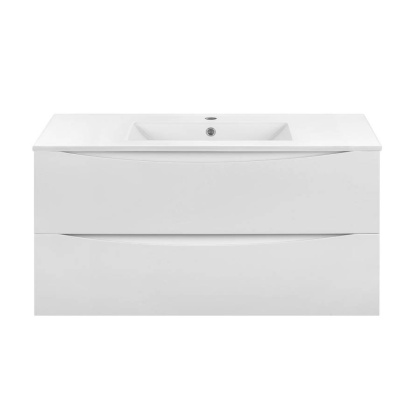 База под керамическую раковину Mia 1000 подвесная, 2 выкатных ящика soft close, G.White