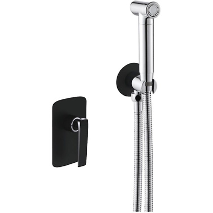 Гигиенический душ со смесителем Rose R1305H, черный