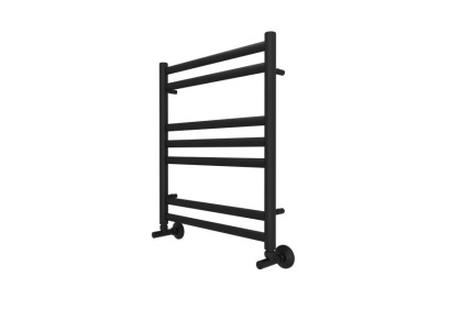 Полотенцесушитель водяной Aquatek (Акватек) Оберон П7 500х600 мм, черный муар, подключение нижнее/диагональное, сверхпрочная пищевая нержавеющая сталь AISI 304L, гарантия 10 лет