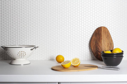 Керамическая мозаика Penny Round White Matt, Shapes