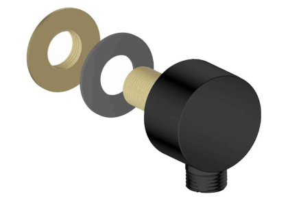 Шланговое подсоединение AQUATEK, матовый черный AQ2454MB 