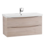 Тумба с раковиной подвесная BelBagno MARINO-CER 90 Rovere Nature Grigio, раковина белая Тумба с раковиной подвесная BelBagno MARINO-CER 90 Rovere Nature Grigio, раковина белая