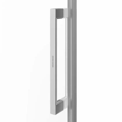 Душевая дверь CRISTALLO, раздвижная с функцией soft close, 120х210, брашированный никель
