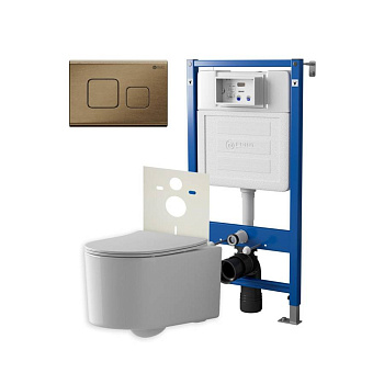 Сет: Система инсталляции Point Элемент для подвесного унитаза PN45120 + Клавиша смыва для инсталляции Point Афина, бронза брашированная, PN44041BB + Унитаз подвесной Point Веста безободковый, белый, сиденье дюропласт, микролифт, быстросъем. PN41701 Сет: Система инсталляции Point Элемент для подвесного унитаза PN45120 + Клавиша смыва для инсталляции Point Афина, бронза брашированная, PN44041BB + Унитаз подвесной Point Веста безободковый, белый, сиденье дюропласт, микролифт, быстросъем. PN41701