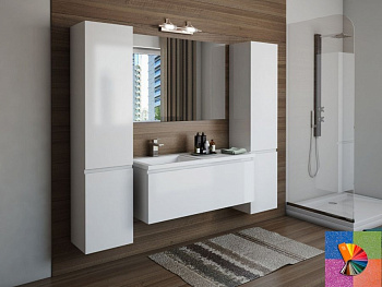 Тумба подвесная под умывальник Dallas Luxe 1200х482 левосторонняя 1 ящик (ШхГхВ) 1192х476х430