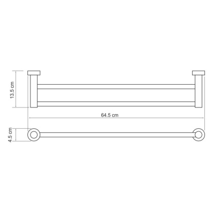 Donau K-9440 Держатель полотенец двойной