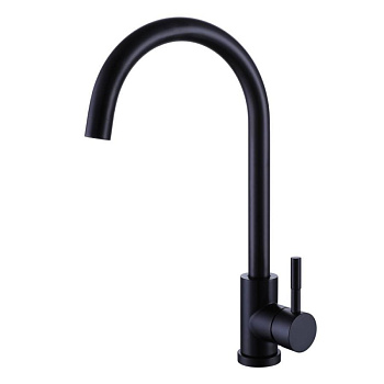 Смеситель черный для кухни нержавеющая сталь BALEAR, арт.13435-1BLB