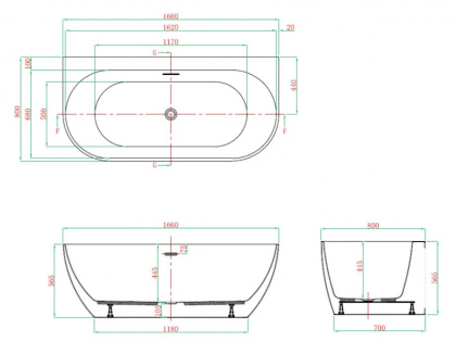 Акриловая ванна VAGNERPLAST VERA 166 НОВИНКА!
