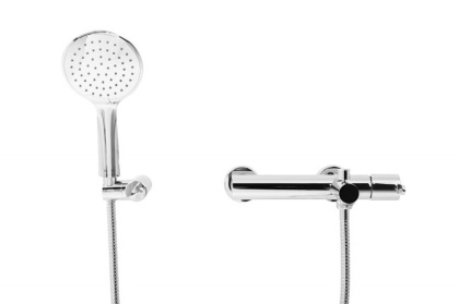 LEAF-VD-SS Смеситель для ванны и душа однорычажный в комплекте с ручным душем, шлангом и держателем Исполнение: Sunset 