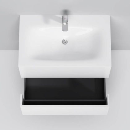 M70AWCC0802WG SPIRIT 2.0, Раковина мебельная, керамическая, 80 см, встроенная, цвет: Белый, глянец