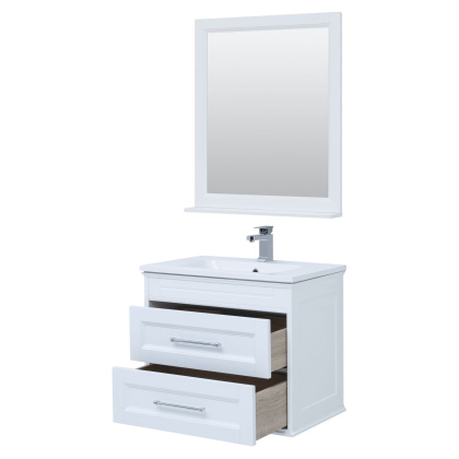 Комплект мебели для ванной Aquanet Бостон М 80 белый матовый