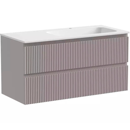 Тумба подвесная SANCOS Snob R правая 995х445х500, c двумя ящиками оснащенными доводчиками, Doha Soft, арт.SNR100RSM