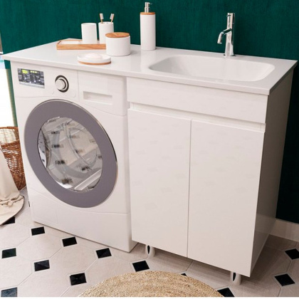 Комплект мебели Barcelona Luxe 1200х482 правосторонний напольный 2-х дверная (ШхГхВ) 548х476х860