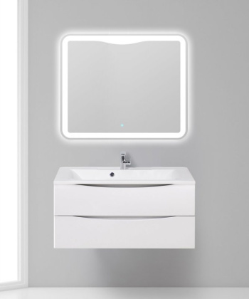 Тумба с раковиной подвесная BelBagno MARINO 100 Bianco Opaco, раковина белая Тумба с раковиной подвесная BelBagno MARINO 100 Bianco Opaco, раковина белая