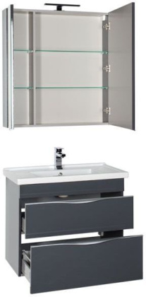 Мебель для ванной Aquanet Эвора 80 серый антрацит Мебель для ванной Aquanet Эвора 80 серый антрацит