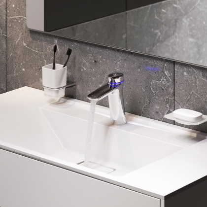 Смеситель для раковин, электронный, TouchReel, с донным клапаном F50A82400 Inspire 2.0 Смеситель для раковин, электронный, TouchReel, с донным клапаном F50A82400 Inspire 2.0