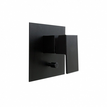 Встроенный однорычажный смеситель FUTURA для душа с переключателем на два потока, матовый черный Встроенный однорычажный смеситель FUTURA для душа с переключателем на два потока, матовый черный