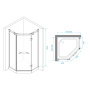 Душевой уголок RGW Viscount VI-81 100х100 02048100-18 профиль Белый стекло прозрачное