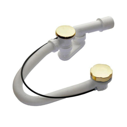 Сифон для ванны автомат комплект металл/металл (длина 120 cм)