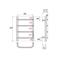 Полотенцесушитель электрический Point Виктория PN06846 П4 400x600 диммер справа, хром