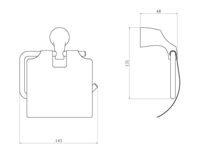 Держатель туалетной бумаги RUSH Devon (DE75111)