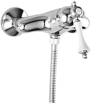 MARGOT-DM-BIO Смеситель для душа Исполнение: Белый матовый/Хром, Ручки: Белый матовый/Хром 