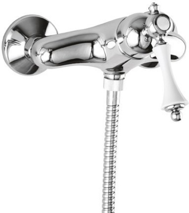 MARGOT-DM-BIO Смеситель для душа Исполнение: Белый матовый/Хром, Ручки: Белый матовый/Хром 