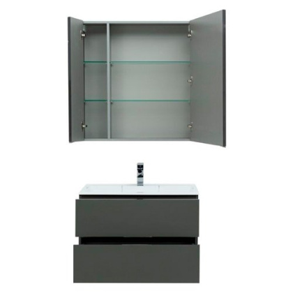 Мебель для ванной Aquanet Алвита 80 серый антрацит