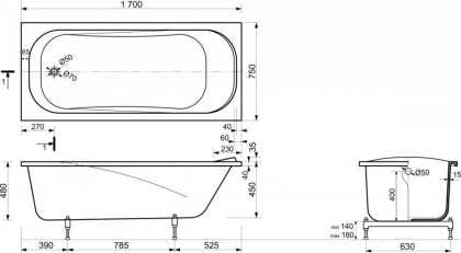 Экран торцевой Альфа 75 Эстет Альфа белый (75см*60см),, шт