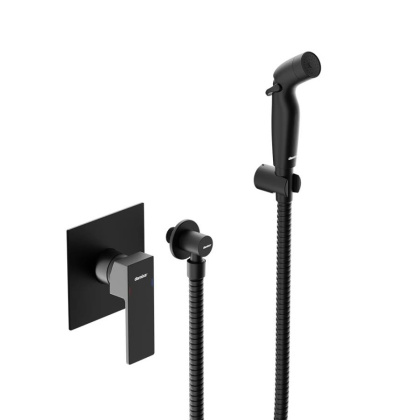 537510300 Gala Смеситель монтируемый в стену с гиг.душем, черный