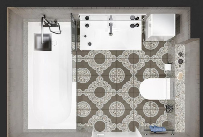 Керамогранит  ID141 Toscana серый (30см*30см*9мм) (6шт/0,54м2) Не обрезной, шт